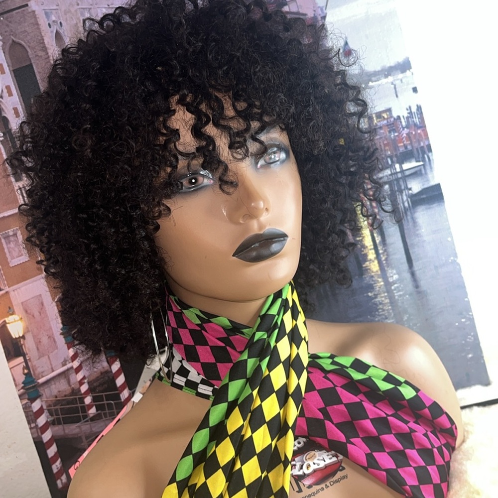 - Full curly wig 100% hauman hair - Picture 3 of 7